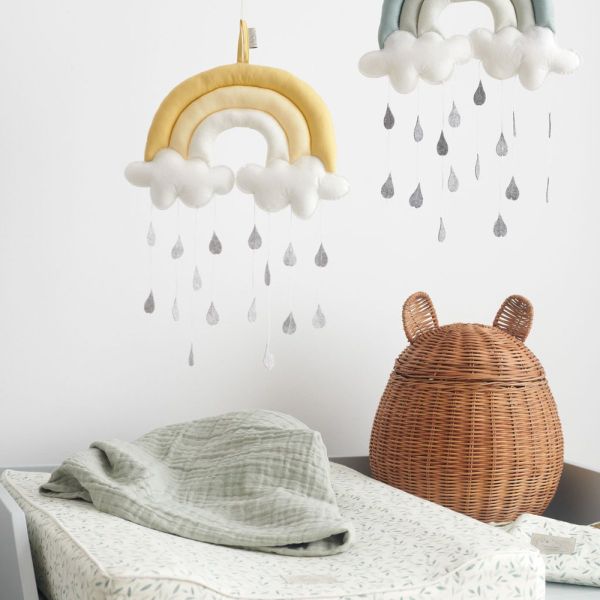 Lots de 2 langes en mousseline - Gris-vert