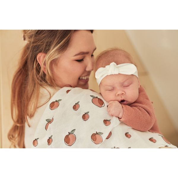 Lot de 3 langes coton hydrophile 70x70 cm Peach