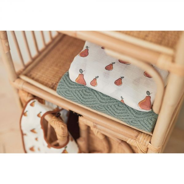 Lot de 3 langes coton hydrophile 70x70 cm Pear