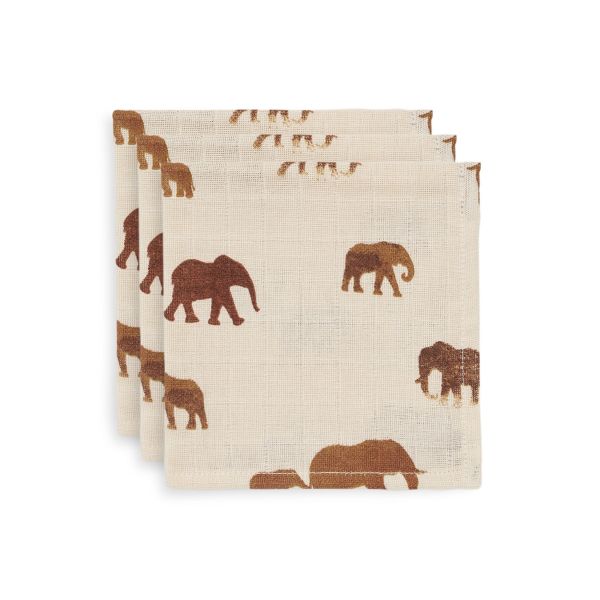 Lot de 3 langes coton hydrophile 70x70 cm Savannah