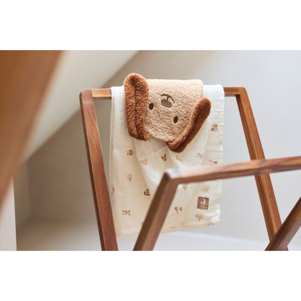 Lot de 2 langes gaze de coton 115 x 115 cm Animal Friends