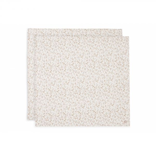 Lot de 2 langes gaze de coton 115 x 115 cm Bloomy