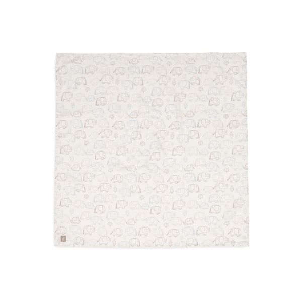 Lot de 2 langes gaze de coton 115 x 115 cm Elephant Tales