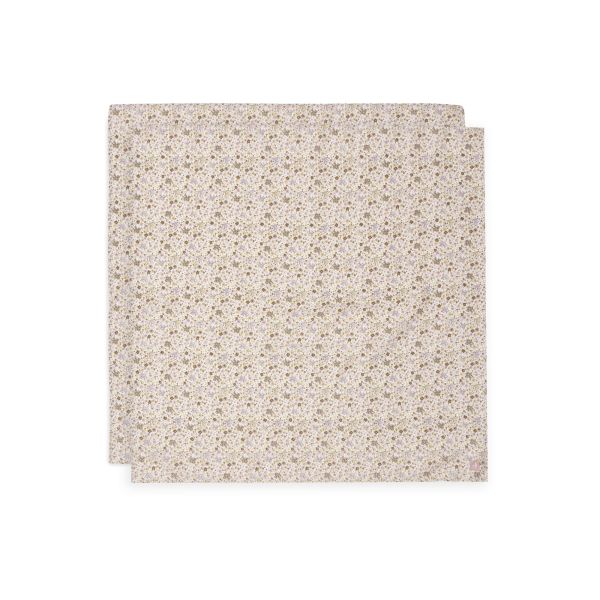 Lot de 2 langes gaze de coton 115 x 115 cm Flower Fairies