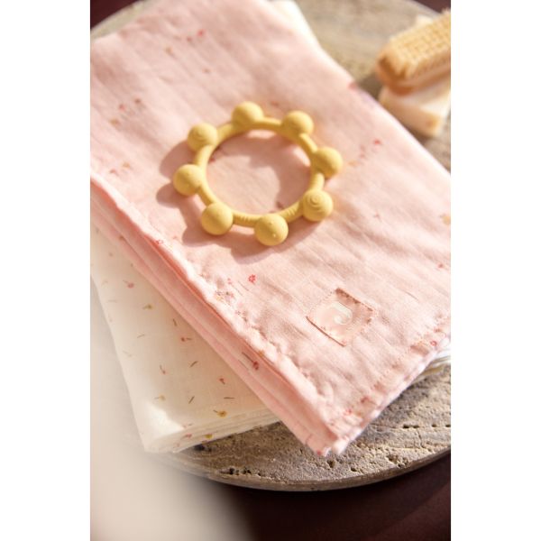 Lot de 2 langes gaze de coton 115 x 115 cm Pretty Picnic