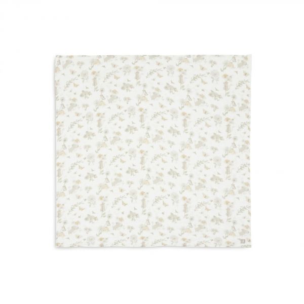 Lange gaze de coton large 115 x 115 cm Dreamy Mouse GOTS