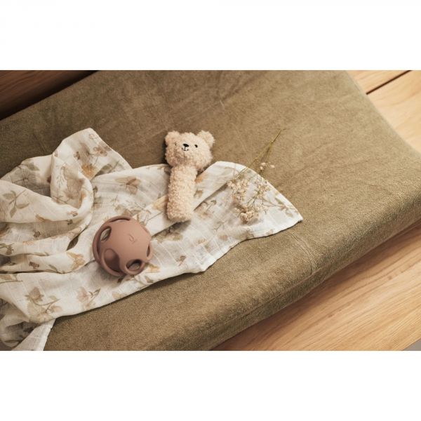 Lange gaze de coton large 115 x 115 cm Dreamy Mouse GOTS