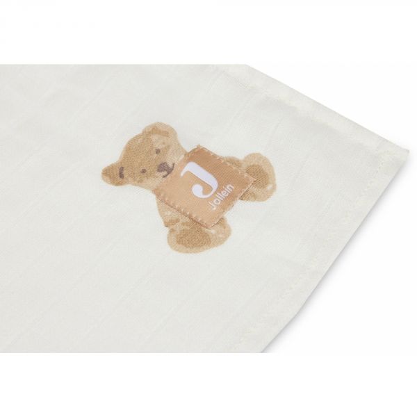 Lot de 2 langes coton hydrophile 115x115 cm Teddy Bear