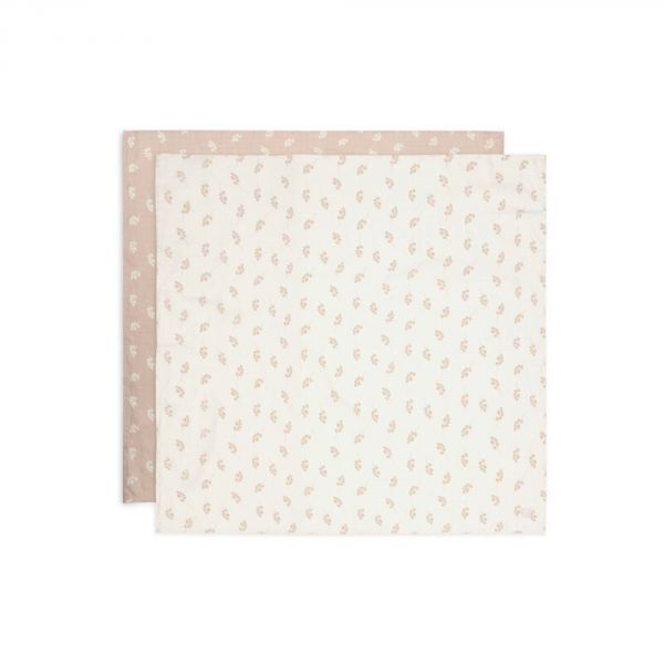 Lot de 2 langes coton hydrophile 115x115 cm Twig Wild Rose