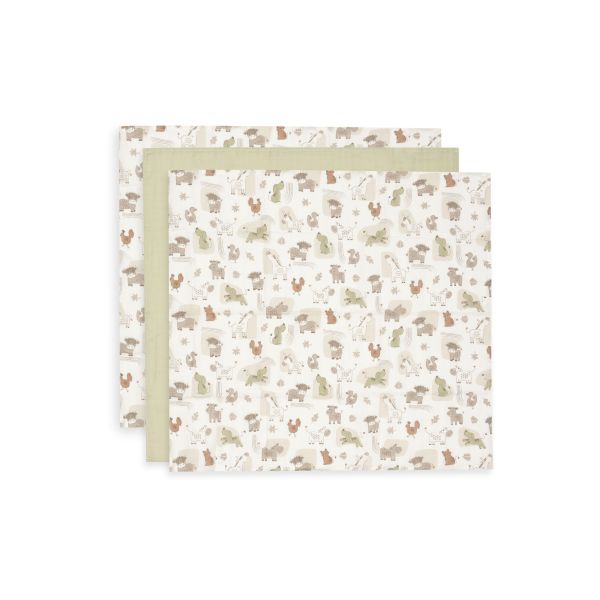 Lot de 3 langes gaze de coton 70 x 70 cm Barn Buddies