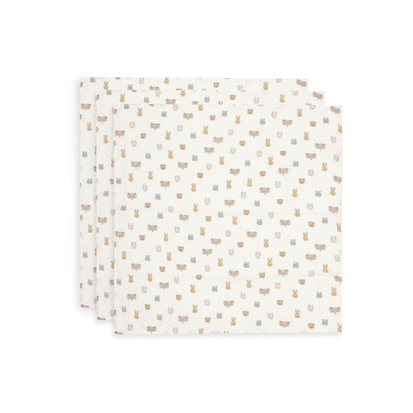 Lot de 3 langes gaze de coton 70 x 70 cm Jollies