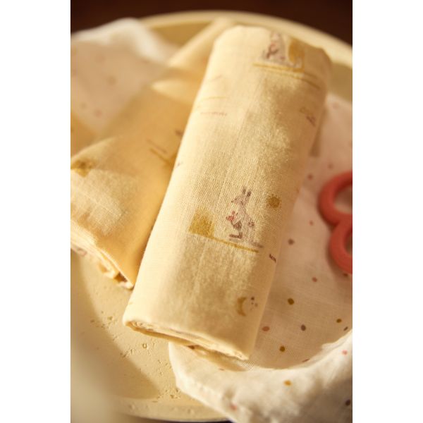 Lot de 3 langes gaze de coton 70 x 70 cm Kangaroots
