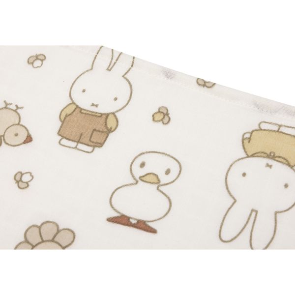 Lot de 3 langes gaze de coton 70 x 70 cm Miffy Family Farm