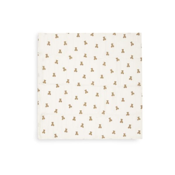 Lot de 3 langes gaze de coton 70 x 70 cm Mini Teddy Bear
