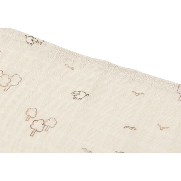 Lot de 3 langes gaze de coton 70 x 70 cm Woolly