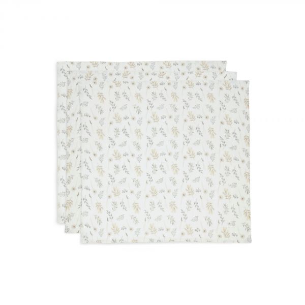 Lot de 3 langes coton hydrophile 70x70 cm Wild Flowers