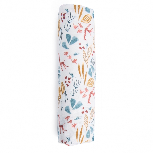 Lange bébé 120x120 cm Sous mon baobab