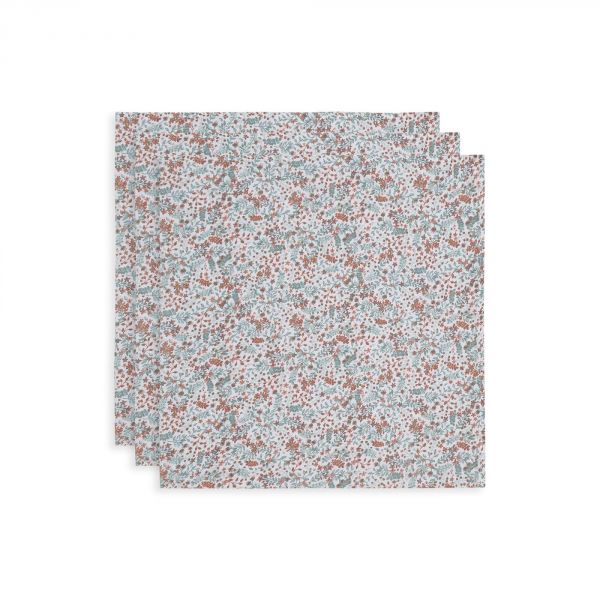 Lot de 3 langes coton hydrophile 70x70 cm Bloom