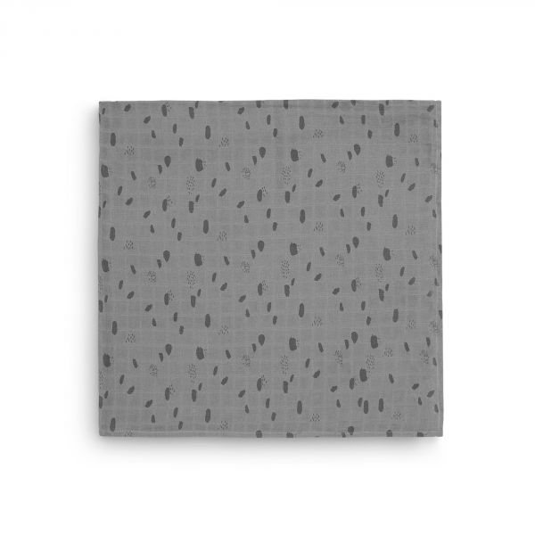 Lot de 3 langes coton hydrophile 70x70 cm Spot Storm Grey