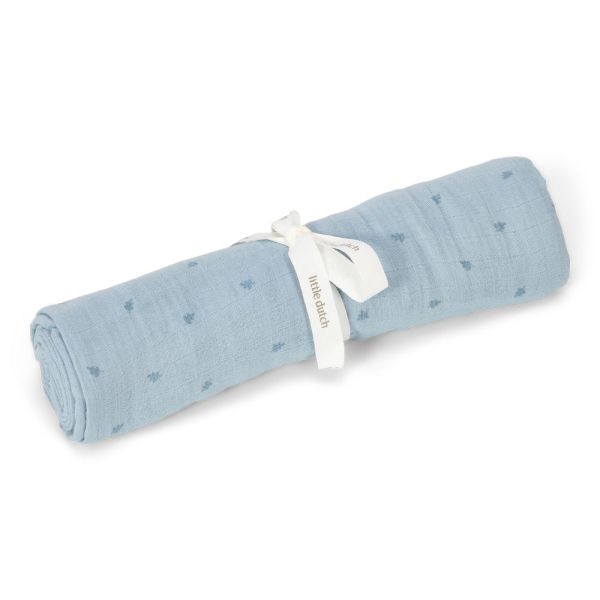 Lange XL en gaze de coton - Pure Denim Blue