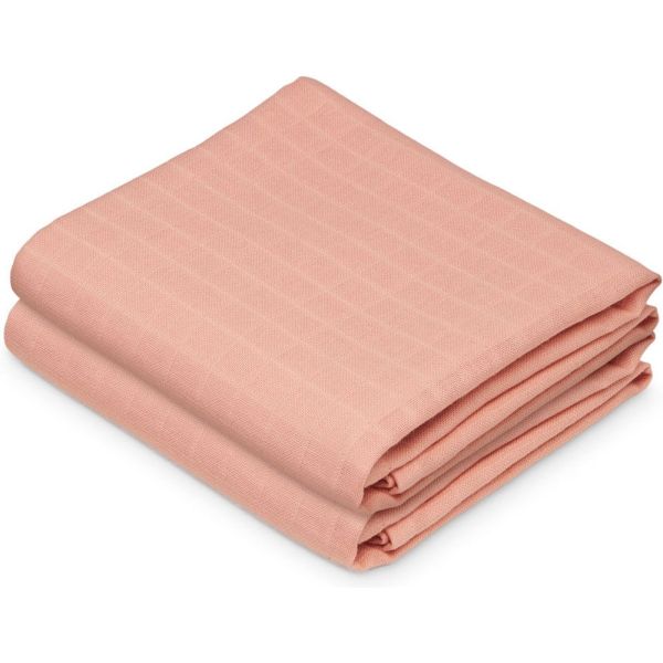 Lots de 2 langes en mousseline - Sorbet
