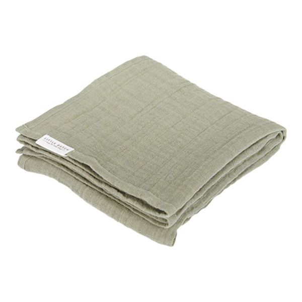 Langes XL en gaze de coton - Pure Olive