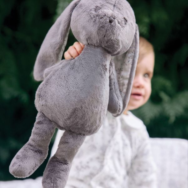 Peluche Augustin le lapin Rêve étoilé Gris 25 cm