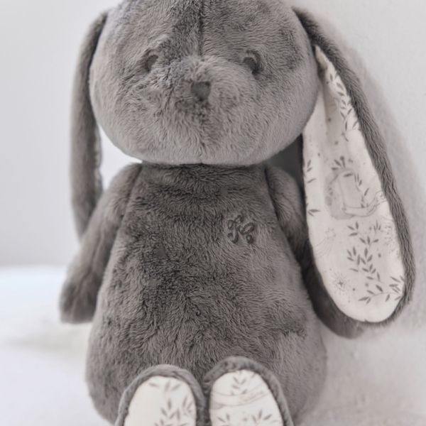 Peluche Augustin le lapin Rêve étoilé Gris 25 cm