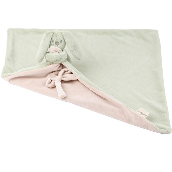 Couverture bébé avec doudou Vert Tilleul Lapidou