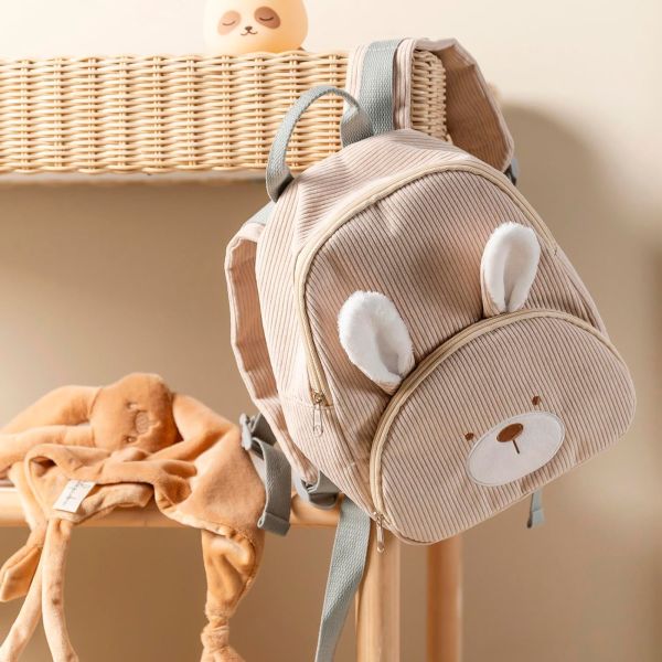 Sac à dos velours lapin Sable
