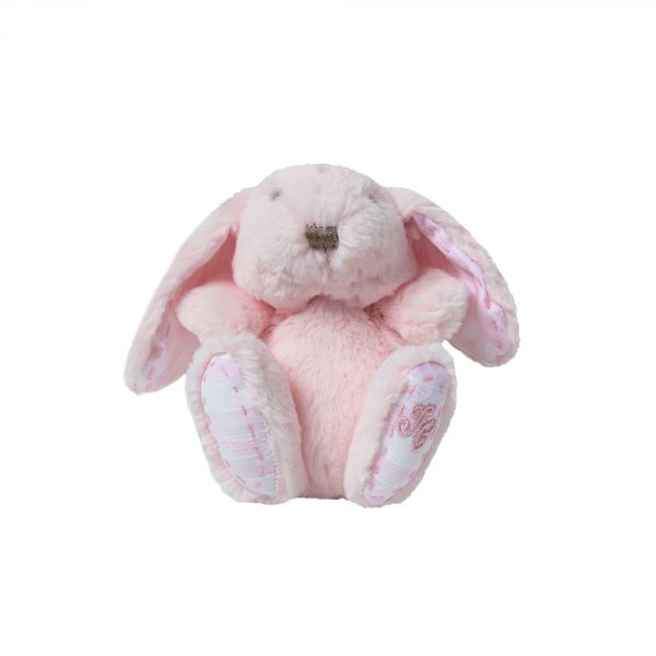Peluche Augustin le lapin 12 cm Rose pâle