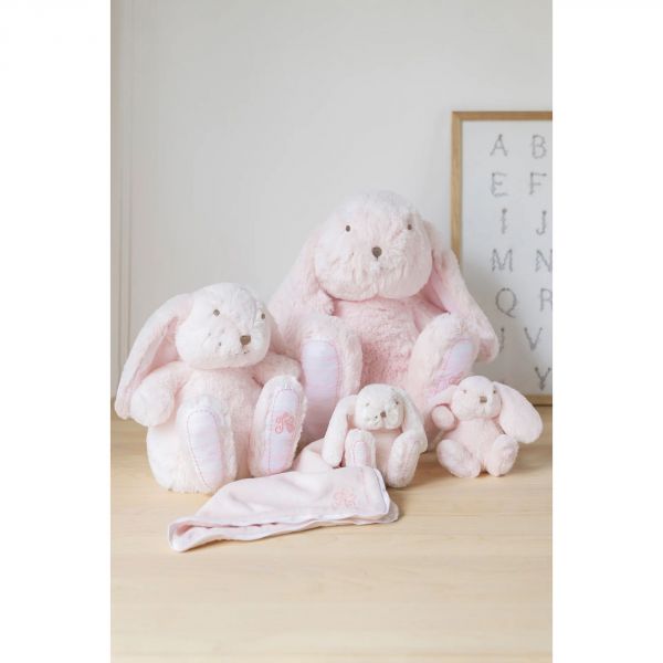 Peluche Augustin le lapin 12 cm Rose pâle