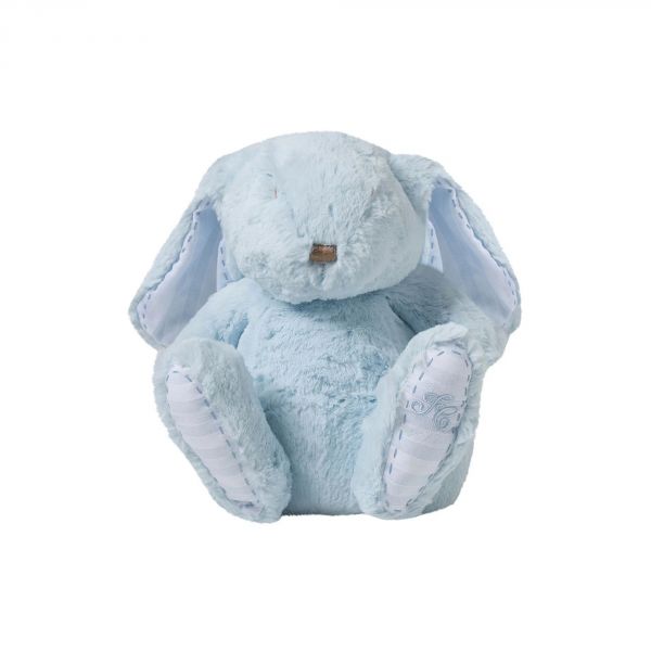 Peluche Augustin le lapin 25 cm bleu ciel