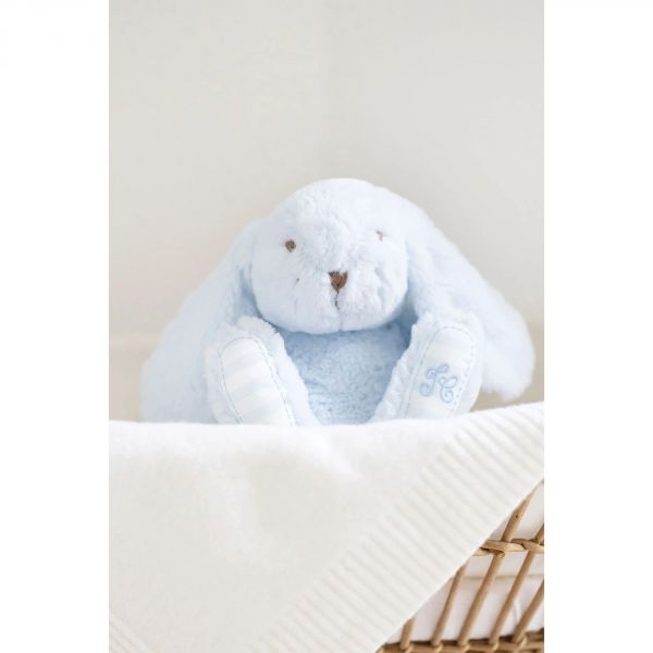 Peluche Augustin le lapin 25 cm bleu ciel