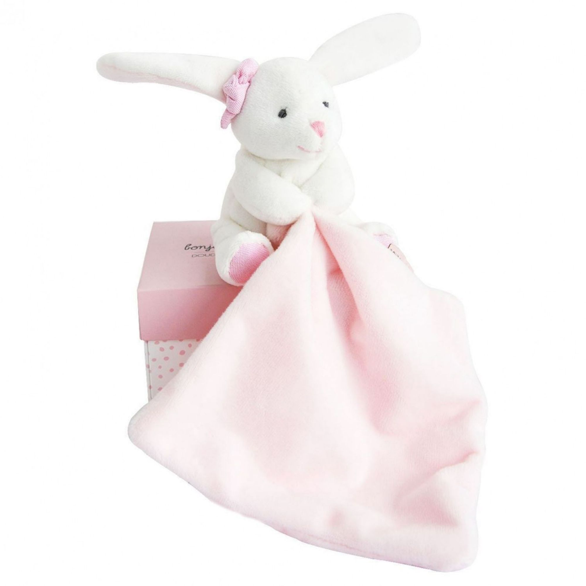 Boite à musique lapin rose, Doudou et Compagnie, cadeau de