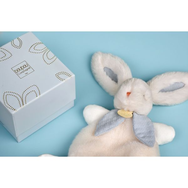 Doudou lapin Bonbon 25 cm Bleu gris