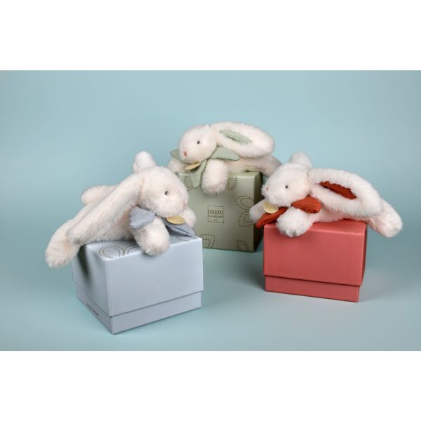 Doudou pantin lapin Bonbon 20 cm Sauge
