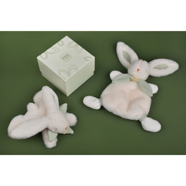 Doudou pantin lapin Bonbon 20 cm Sauge