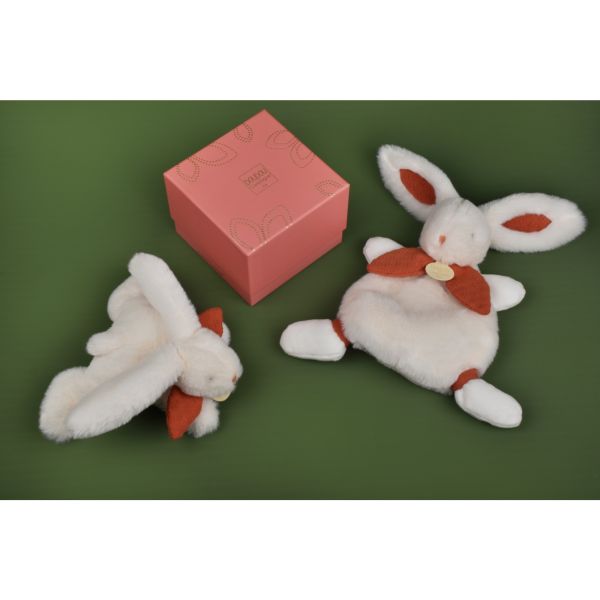 Doudou pantin lapin Bonbon 20 cm Terracotta