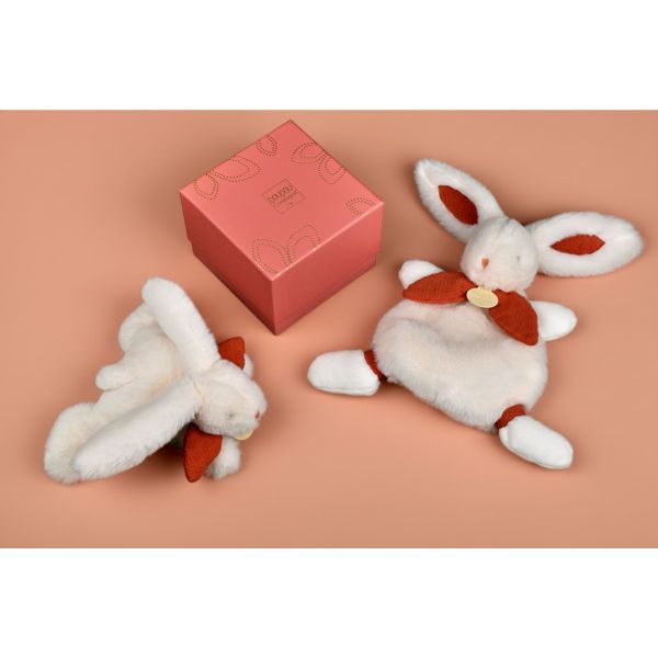 Doudou pantin lapin Bonbon 20 cm Terracotta