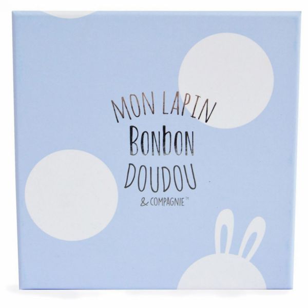 Peluche Lapin Bonbon 16 cm Bleu