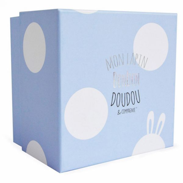 Grand doudou Lapin Bonbon bleu