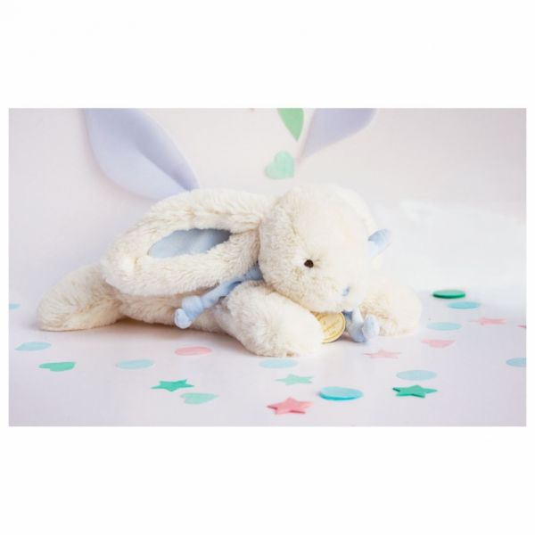 Grand doudou Lapin Bonbon bleu