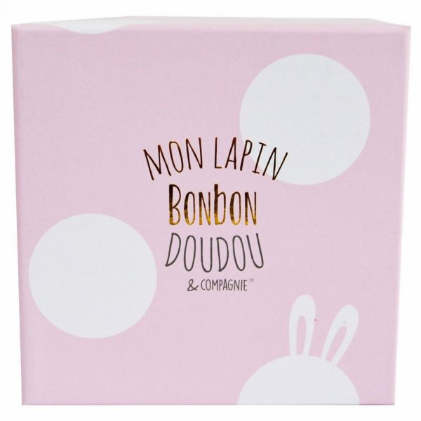 Grand doudou Lapin Bonbon Rose