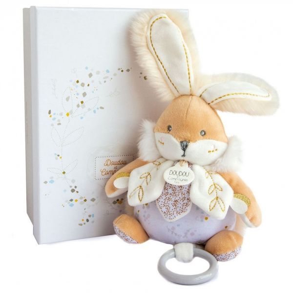 Peluche musicale Lapin de sucre blanc
