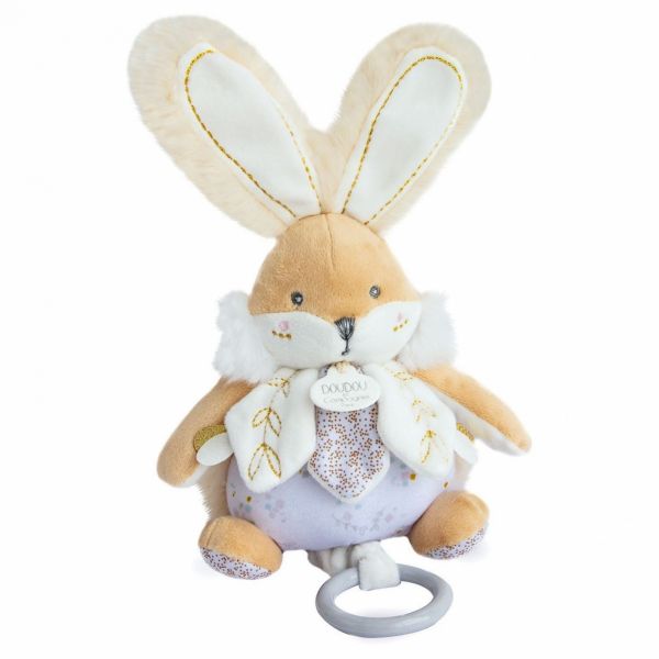 Peluche musicale Lapin de sucre blanc