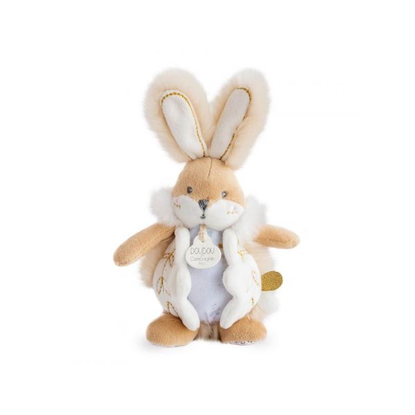 Coffret protège carnet de santé et peluche Lapin de sucre blanc