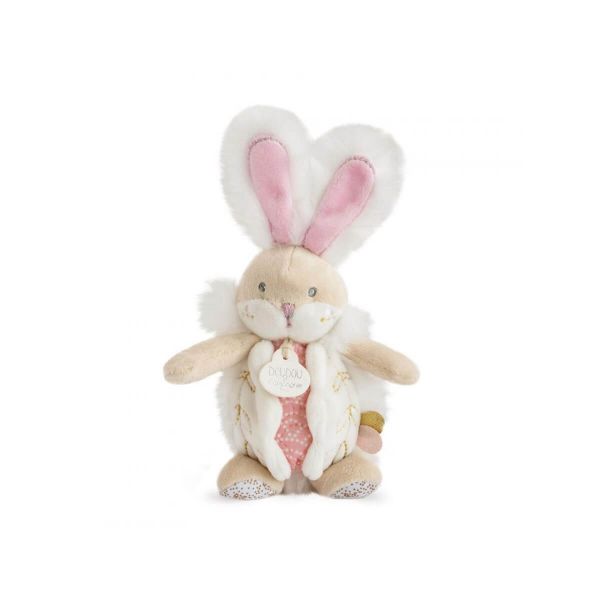 Coffret protège carnet de santé et peluche Lapin de sucre rose