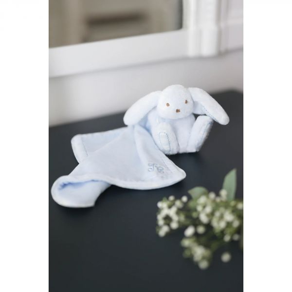 Doudou Augustin le lapin bleu ciel