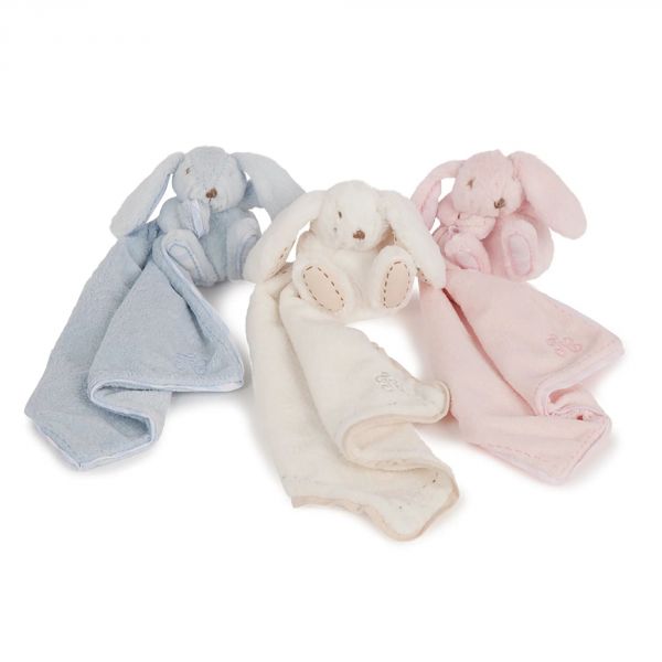 Doudou Augustin le lapin bleu ciel